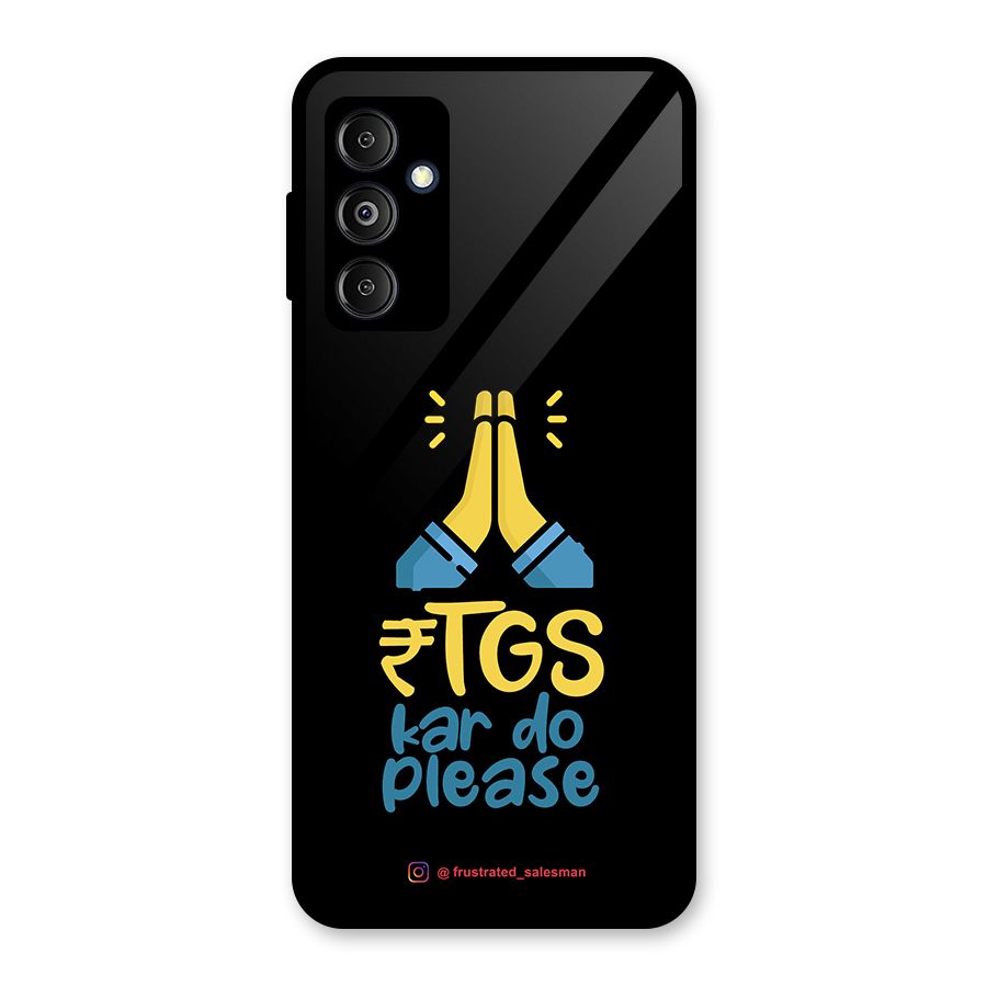 RTGS Kar Do Please Black Glass Back Case for Galaxy M14 5G