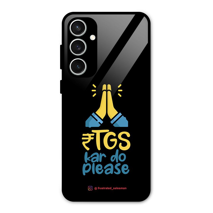 RTGS Kar Do Please Black Glass Back Case for Galaxy S23 FE