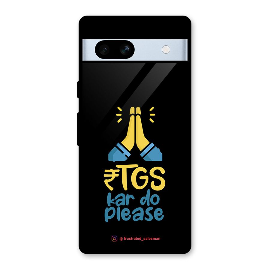 RTGS Kar Do Please Black Glass Back Case for Google Pixel 7a