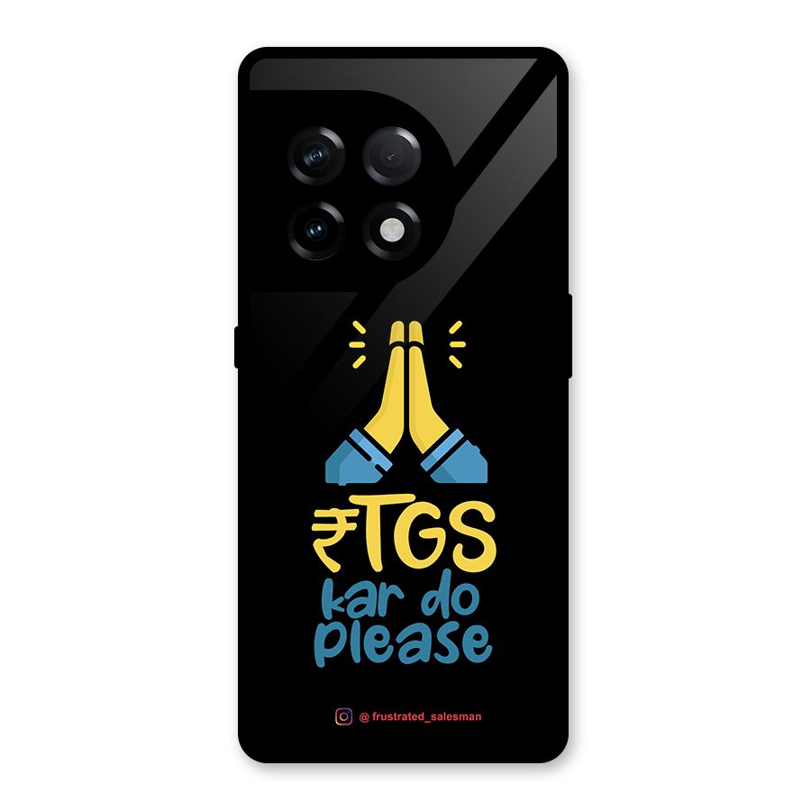 RTGS Kar Do Please Black Glass Back Case for OnePlus 11R
