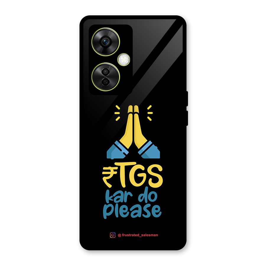 RTGS Kar Do Please Black Glass Back Case for OnePlus Nord CE 3 Lite