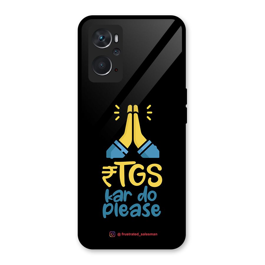 RTGS Kar Do Please Black Glass Back Case for Oppo K10 4G