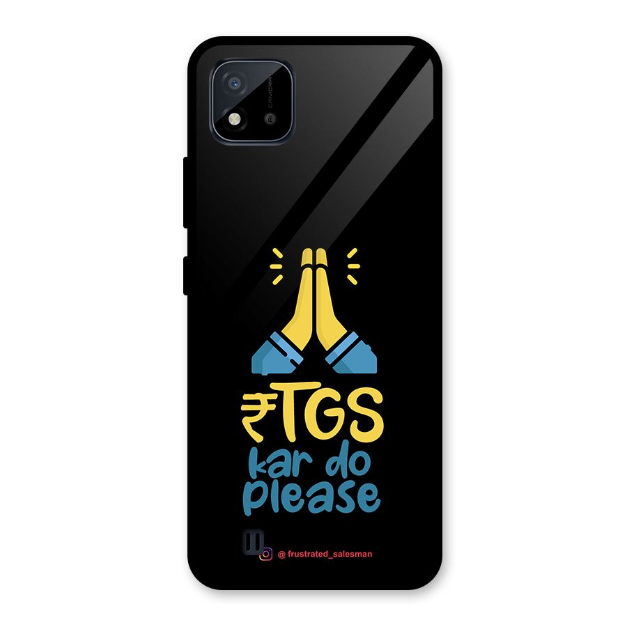 RTGS Kar Do Please Black Glass Back Case for Realme C11 2021