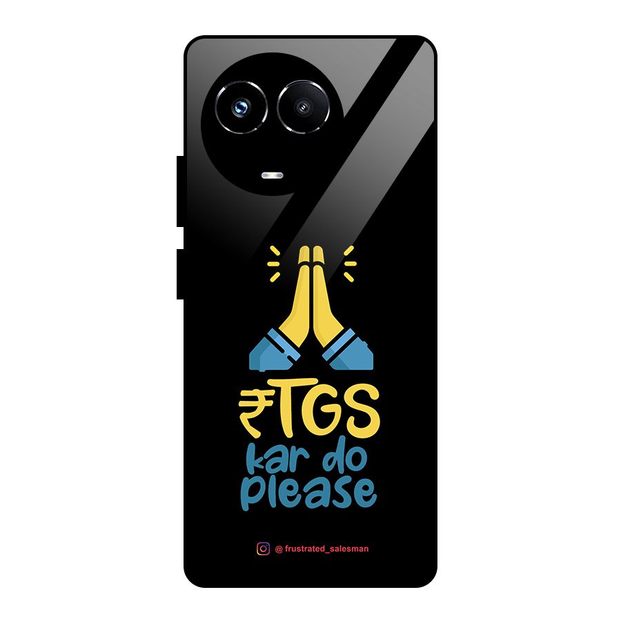 RTGS Kar Do Please Black Glass Back Case for Realme Narzo 60X