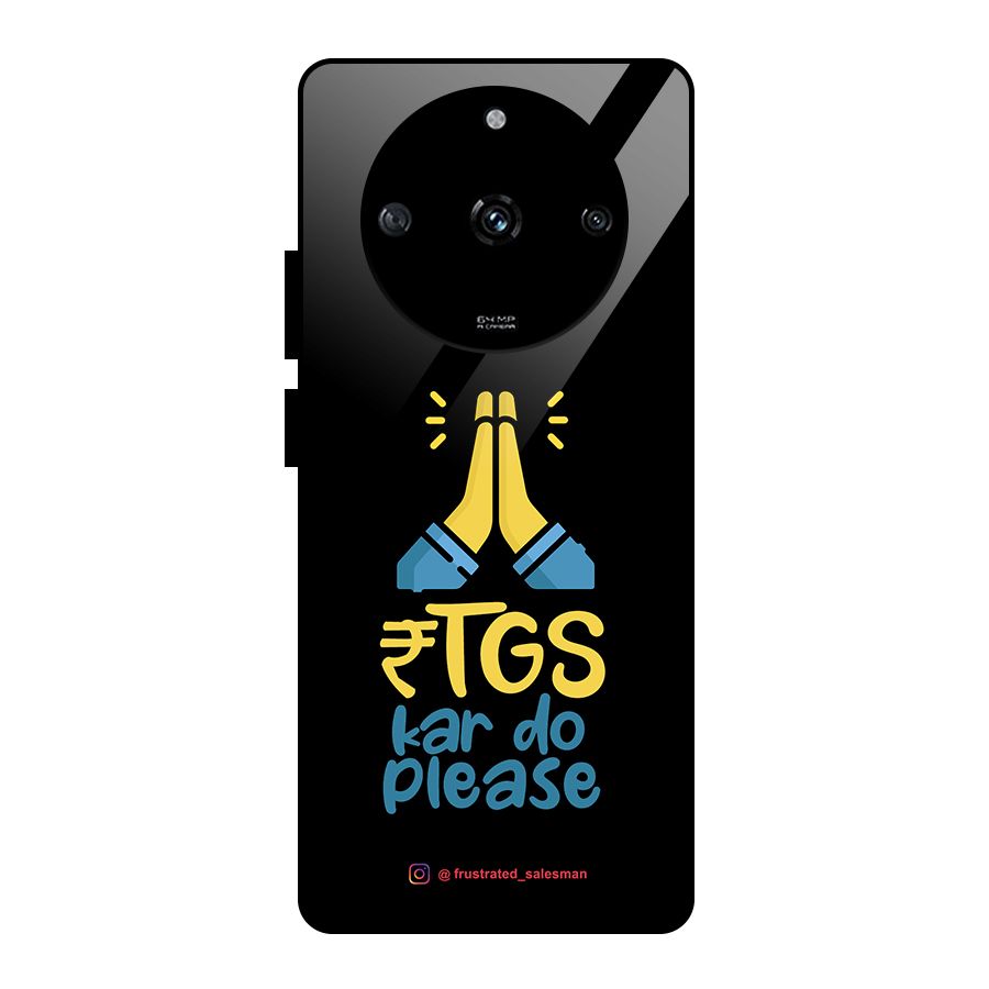 RTGS Kar Do Please Black Glass Back Case for Realme Narzo 60 5G