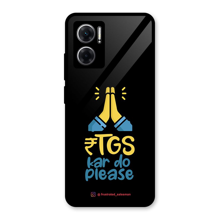 RTGS Kar Do Please Black Glass Back Case for Redmi 11 Prime 5G