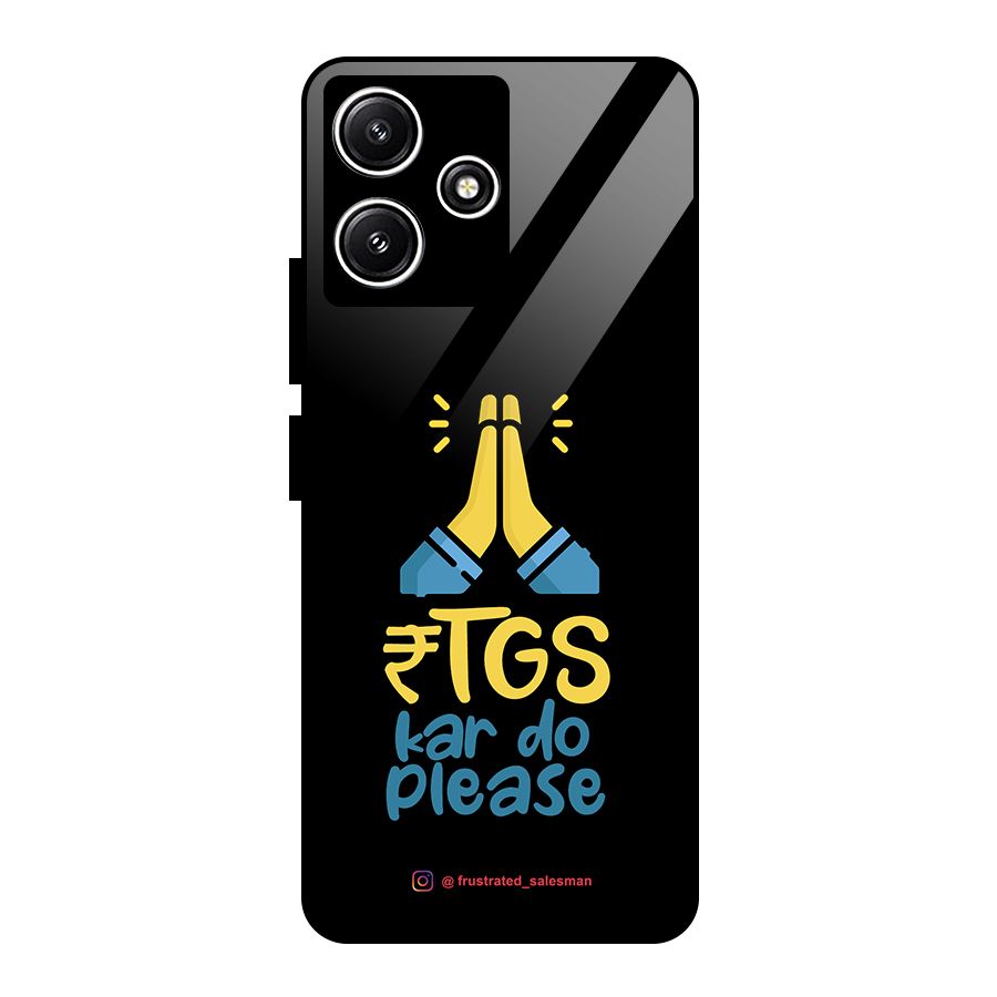 RTGS Kar Do Please Black Glass Back Case for Redmi 12 5G