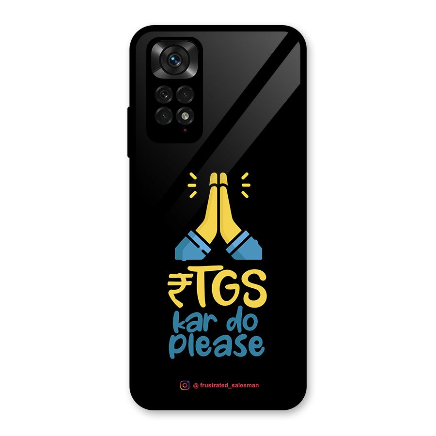 RTGS Kar Do Please Black Glass Back Case for Redmi Note 11S