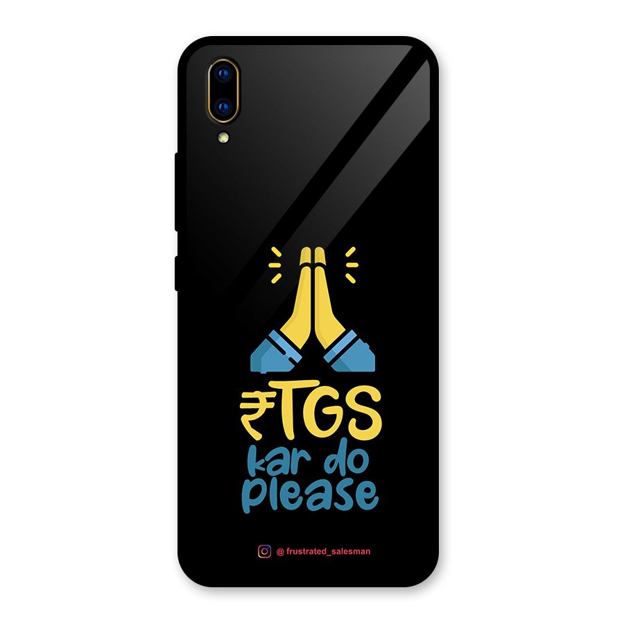 RTGS Kar Do Please Black Glass Back Case for Vivo V11 Pro