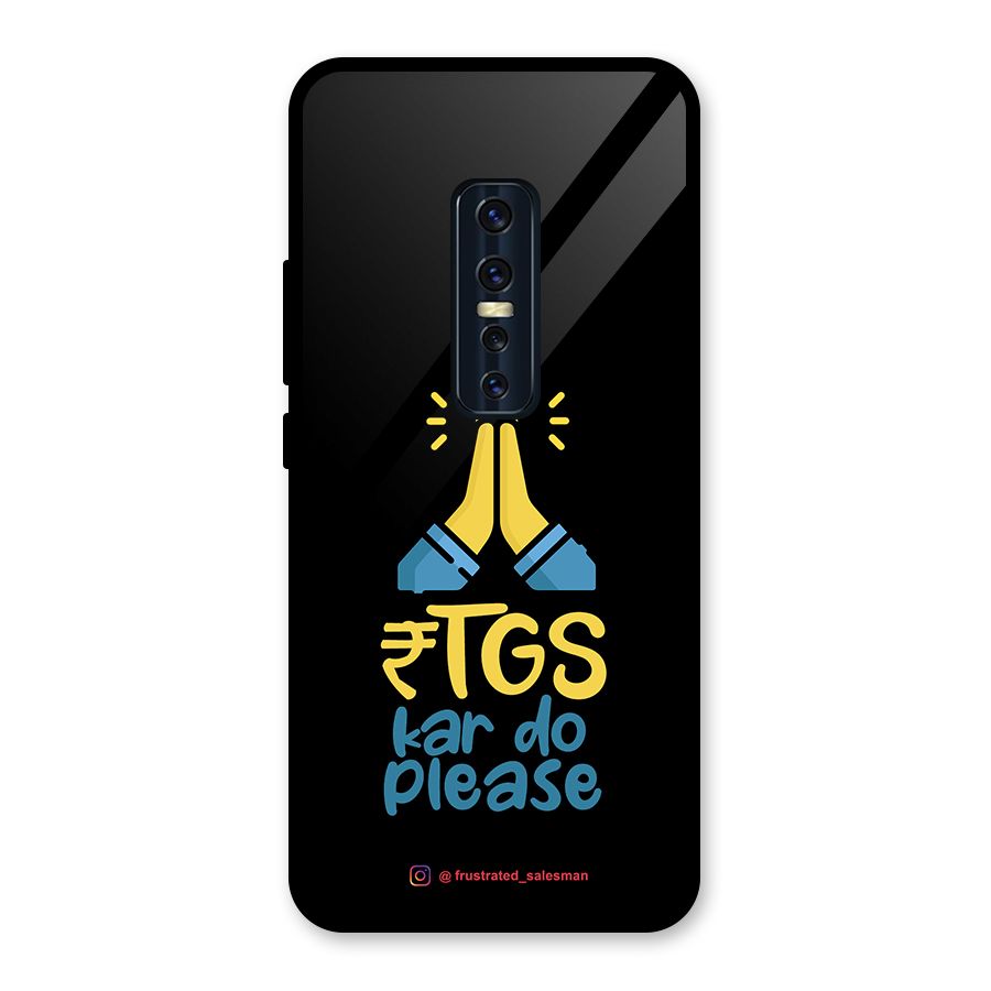 RTGS Kar Do Please Black Glass Back Case for Vivo V17 Pro