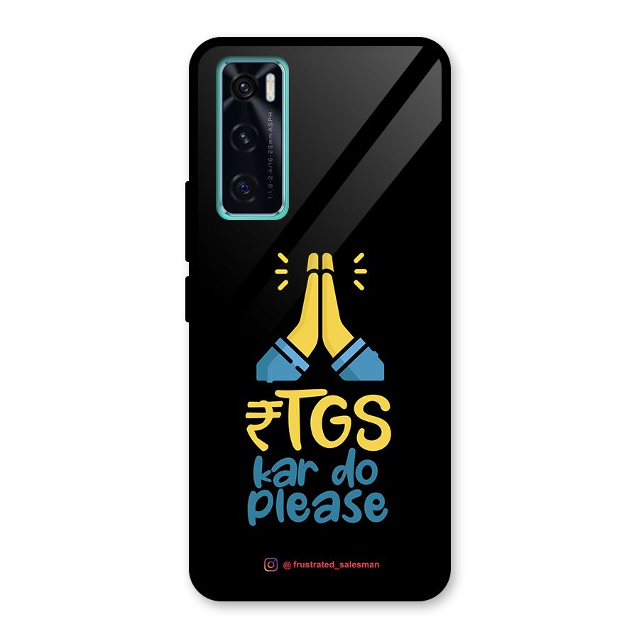 RTGS Kar Do Please Black Glass Back Case for Vivo V20 SE
