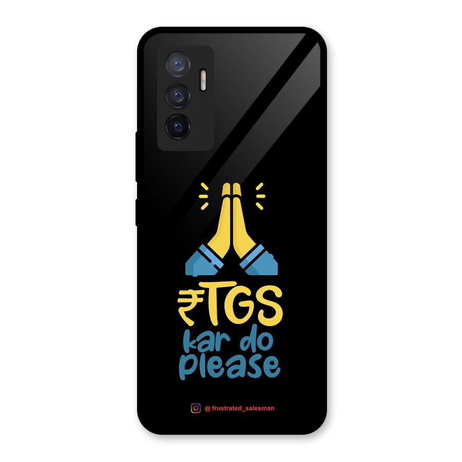 RTGS Kar Do Please Black Glass Back Case for Vivo V23e