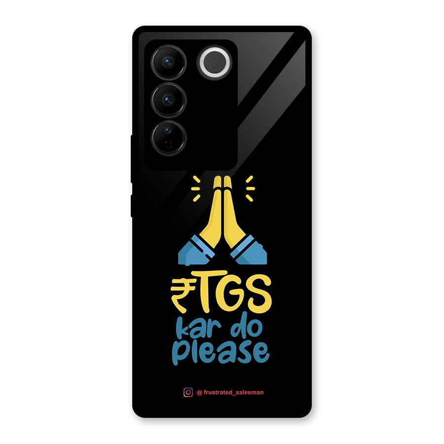 RTGS Kar Do Please Black Glass Back Case for Vivo V27