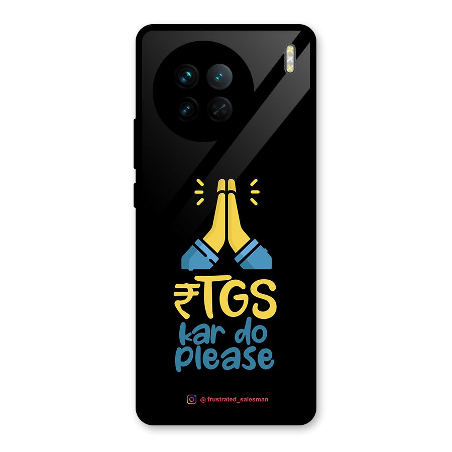 RTGS Kar Do Please Black Glass Back Case for Vivo X90