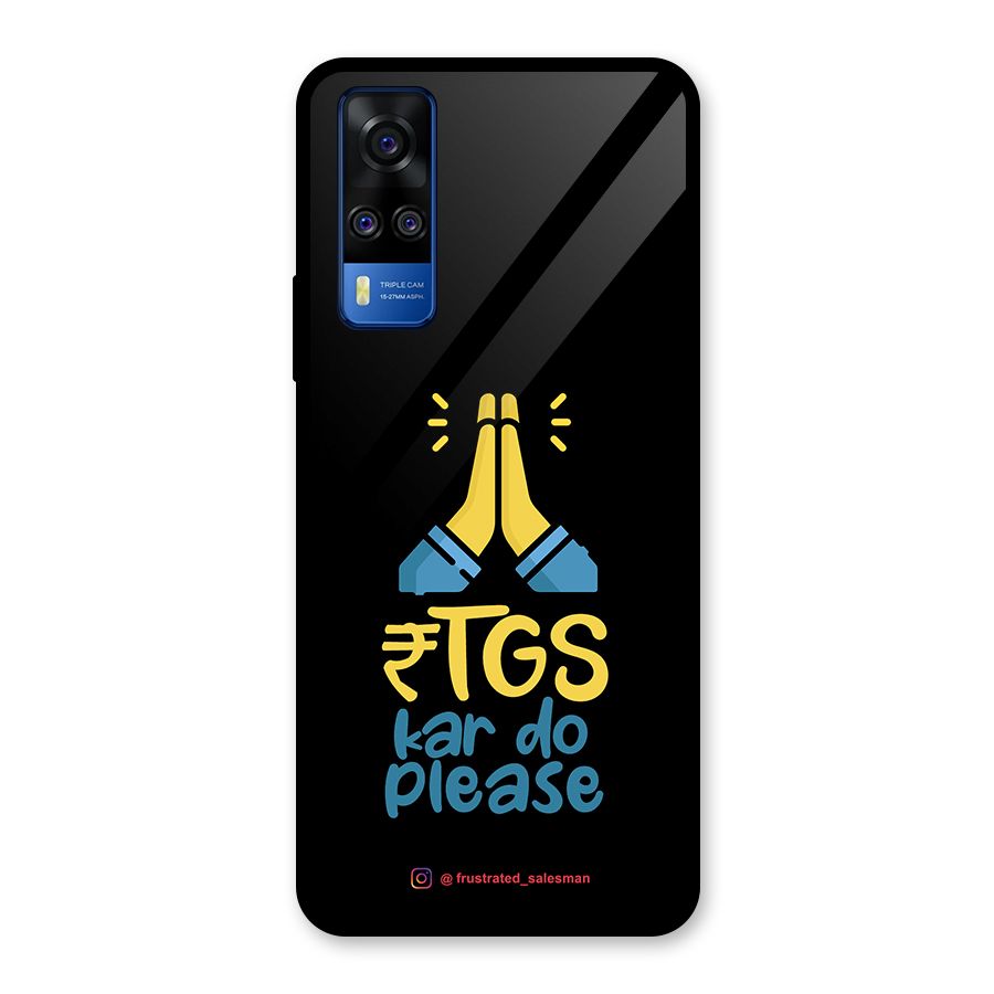 RTGS Kar Do Please Black Glass Back Case for Vivo Y31