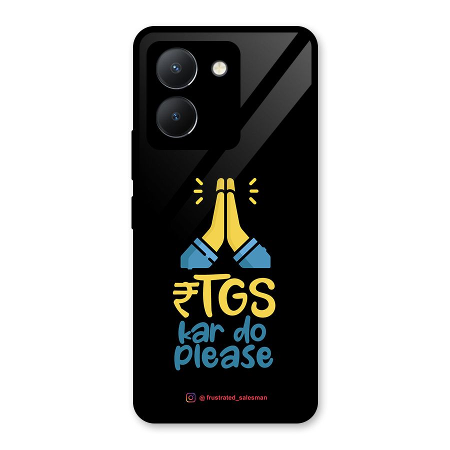 RTGS Kar Do Please Black Glass Back Case for Vivo Y36