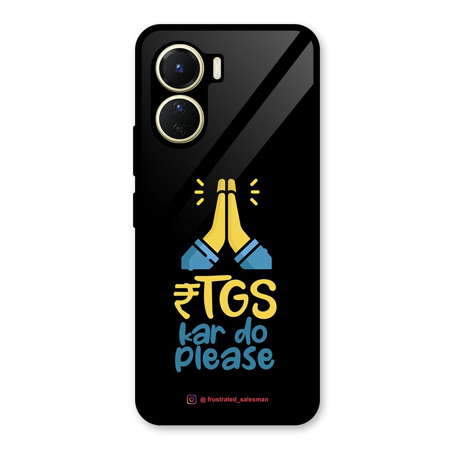 RTGS Kar Do Please Black Glass Back Case for Vivo Y56