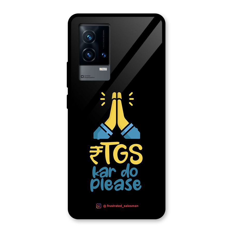 RTGS Kar Do Please Black Glass Back Case for iQOO 9 5G
