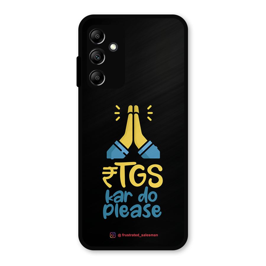 RTGS Kar Do Please Black Metal Back Case for Galaxy A14 5G