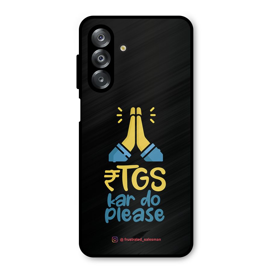 RTGS Kar Do Please Black Metal Back Case for Galaxy A26