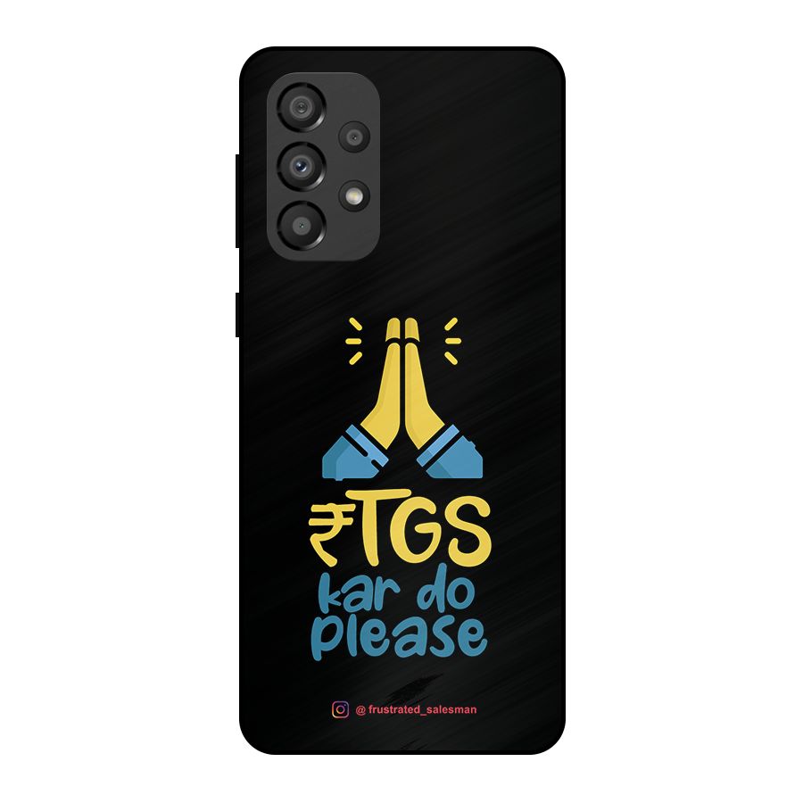 RTGS Kar Do Please Black Metal Back Case for Galaxy A33 5G