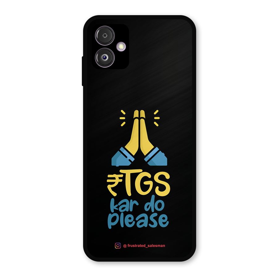 RTGS Kar Do Please Black Metal Back Case for Galaxy F14