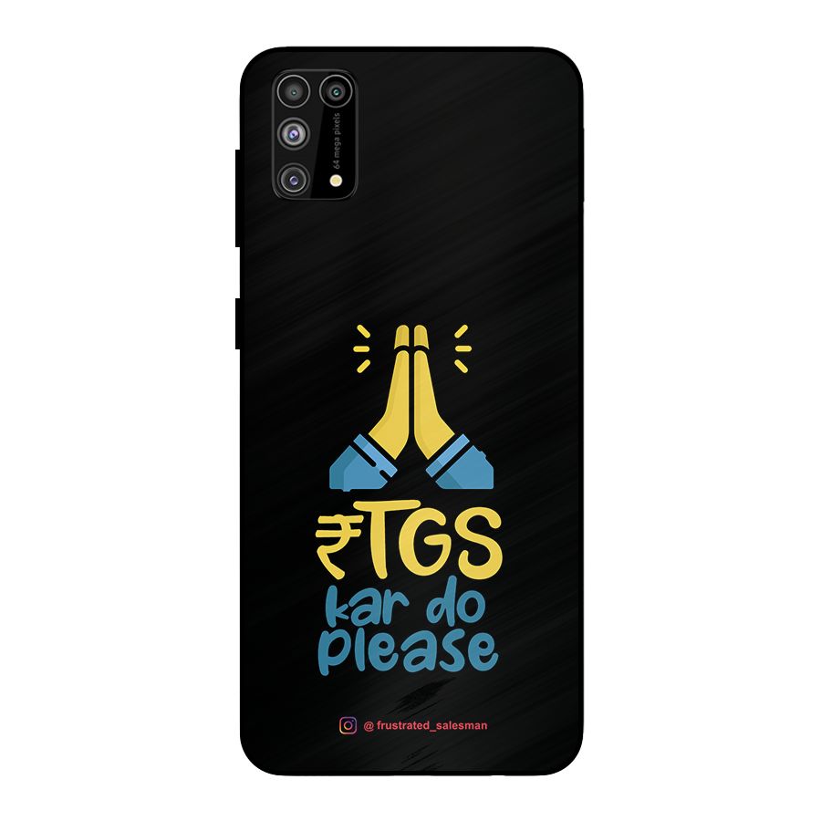RTGS Kar Do Please Black Metal Back Case for Galaxy M31