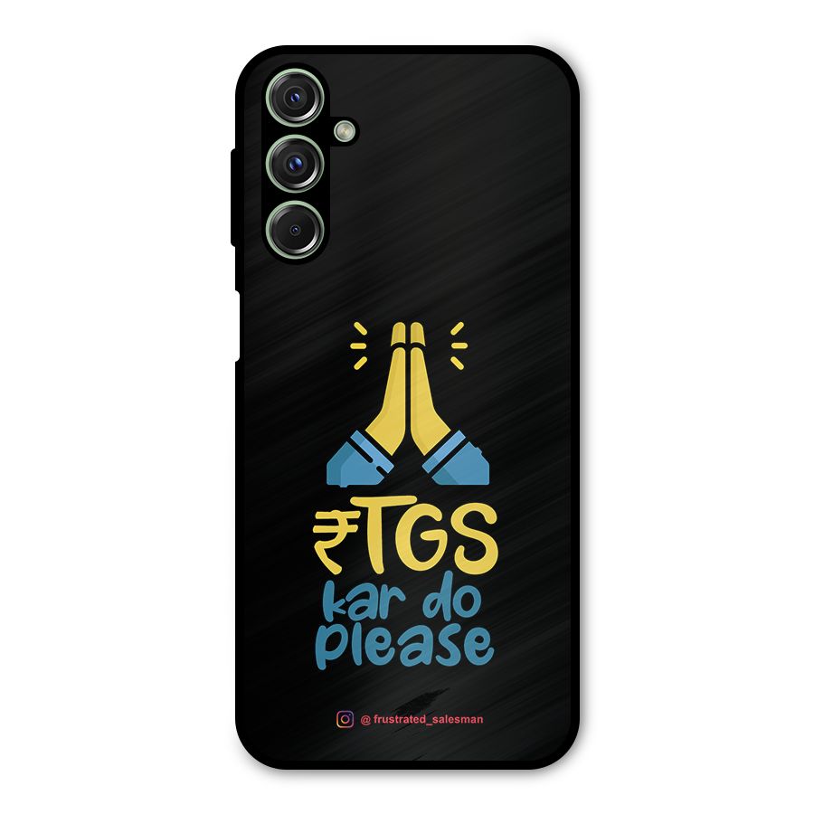 RTGS Kar Do Please Black Metal Back Case for Galaxy M34
