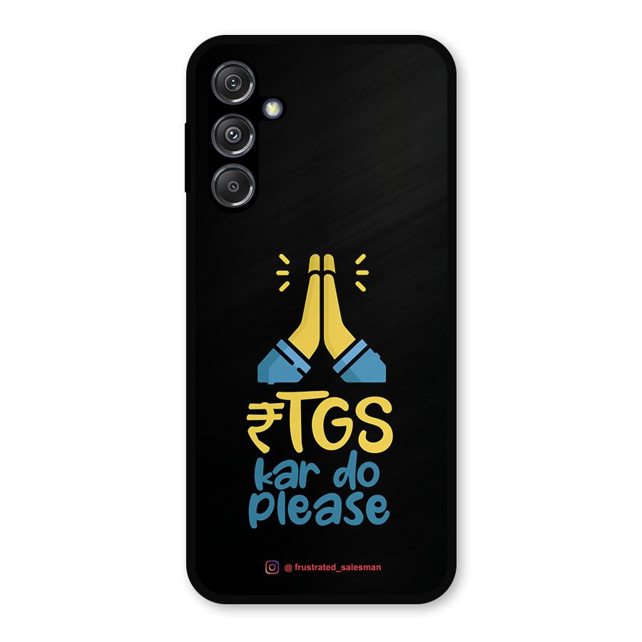 RTGS Kar Do Please Black Metal Back Case for Galaxy M34 5G