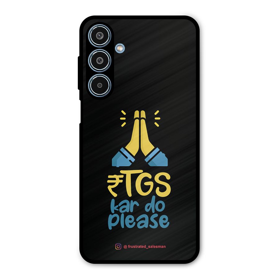 RTGS Kar Do Please Black Metal Back Case for Galaxy M35