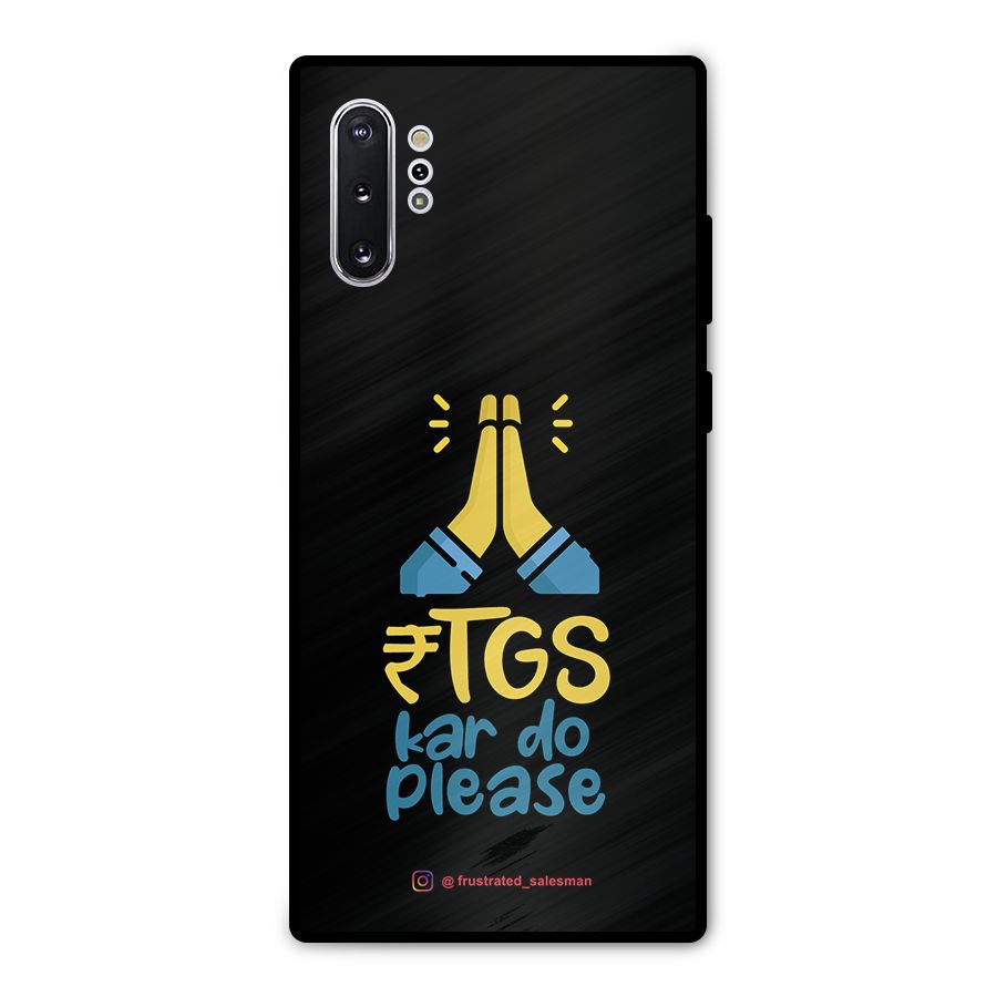 RTGS Kar Do Please Black Metal Back Case for Galaxy Note 10 Plus