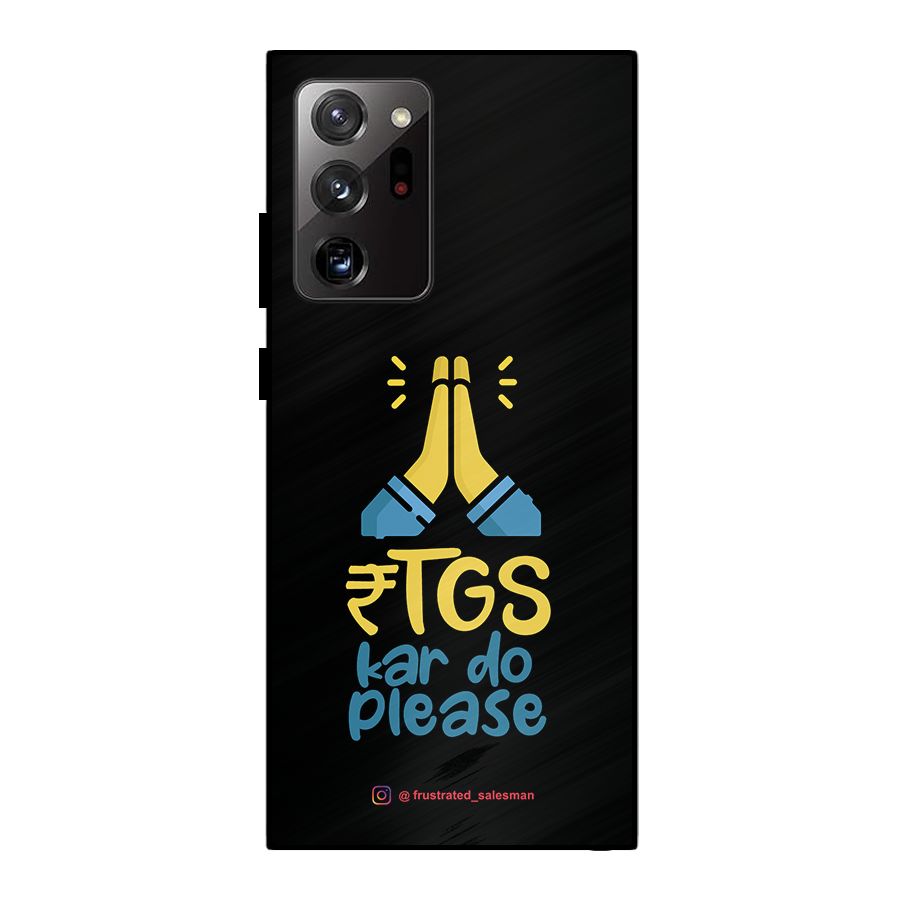 RTGS Kar Do Please Black Metal Back Case for Galaxy Note 20 Ultra
