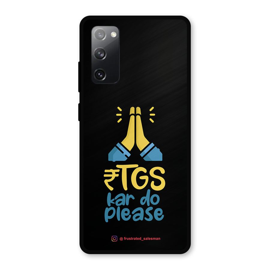 RTGS Kar Do Please Black Metal Back Case for Galaxy S20 FE 5G