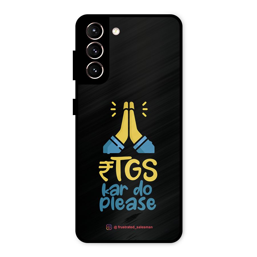 RTGS Kar Do Please Black Metal Back Case for Galaxy S21 5G