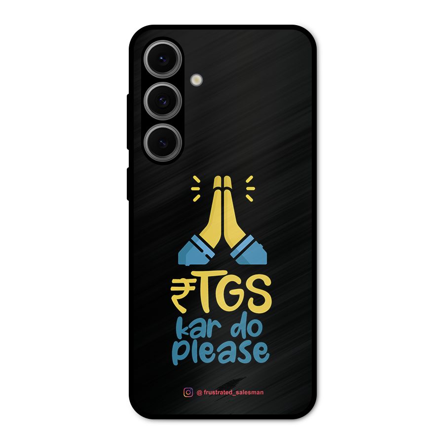 RTGS Kar Do Please Black Metal Back Case for Galaxy S24 FE
