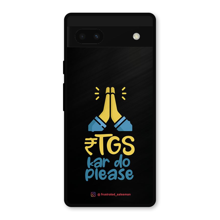 RTGS Kar Do Please Black Metal Back Case for Google Pixel 6a