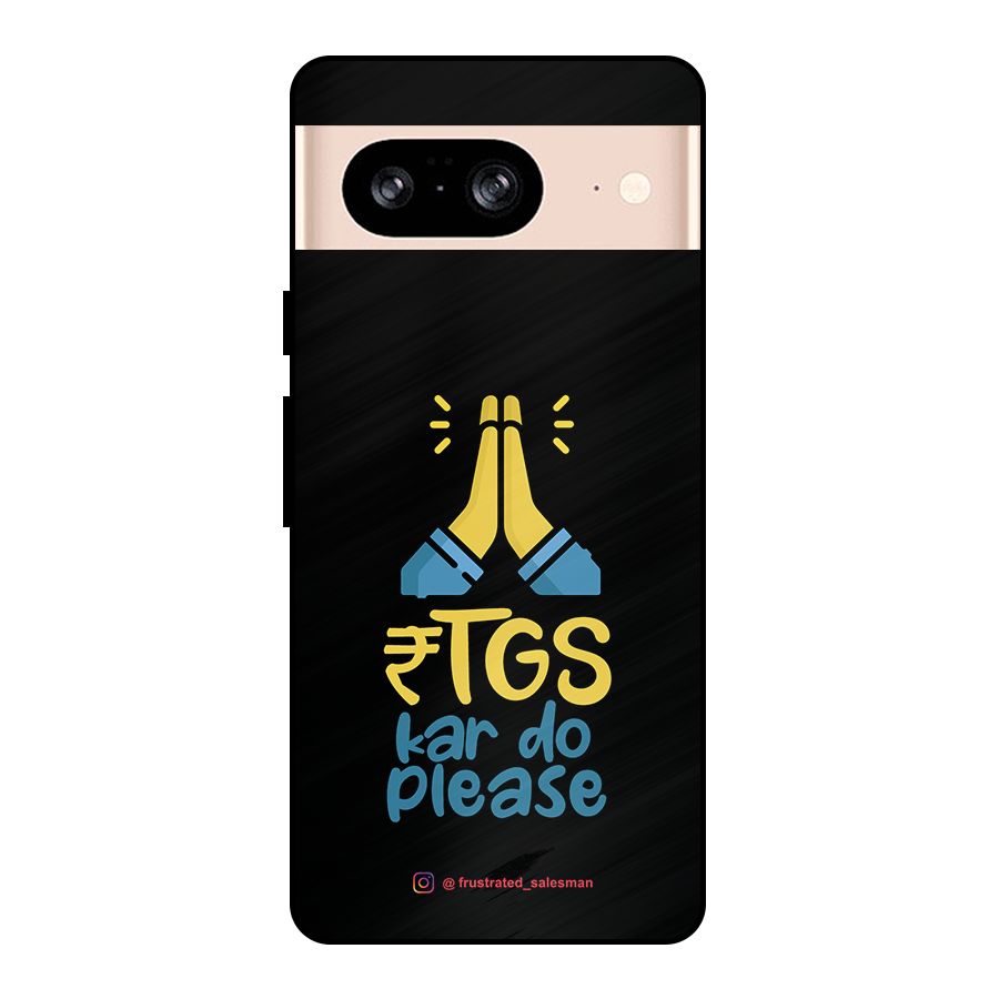 RTGS Kar Do Please Black Metal Back Case for Google Pixel 8