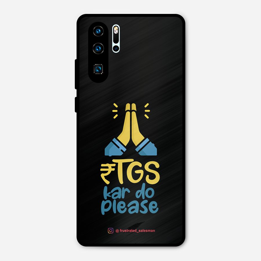 RTGS Kar Do Please Black Metal Back Case for Huawei P30 Pro