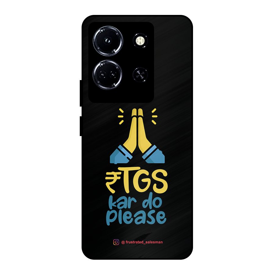 RTGS Kar Do Please Black Metal Back Case for Infinix Note 30 5G