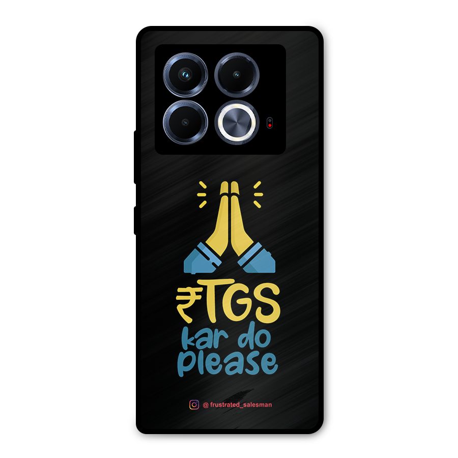 RTGS Kar Do Please Black Metal Back Case for Infinix Note 40 5G