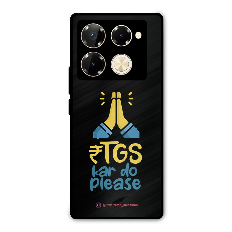 RTGS Kar Do Please Black Metal Back Case for Infinix Note 40 Pro Plus