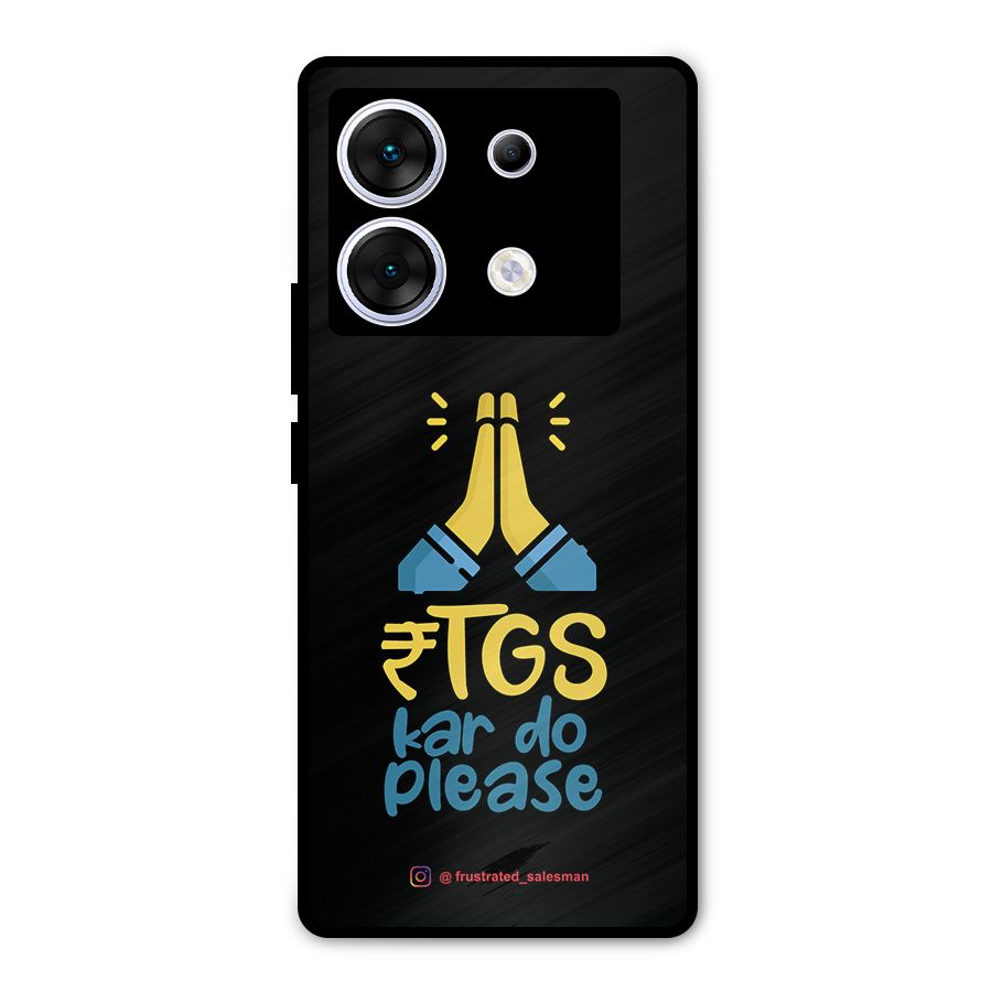 RTGS Kar Do Please Black Metal Back Case for Infinix Zero 30 5G