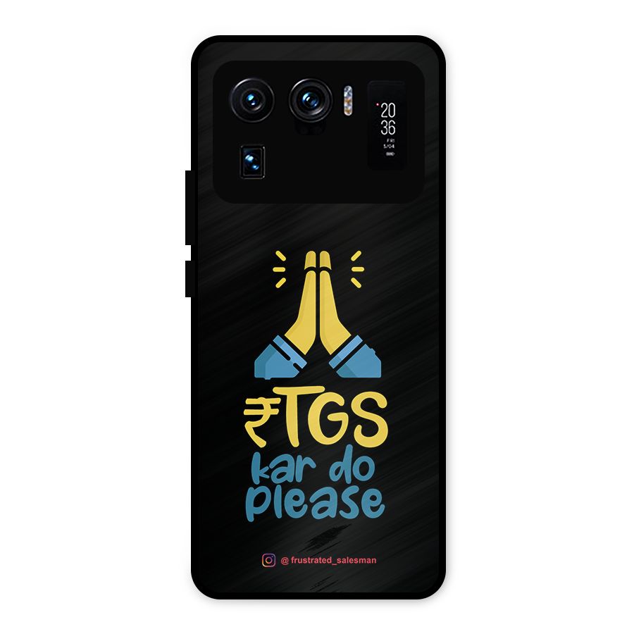 RTGS Kar Do Please Black Metal Back Case for Mi 11 Ultra