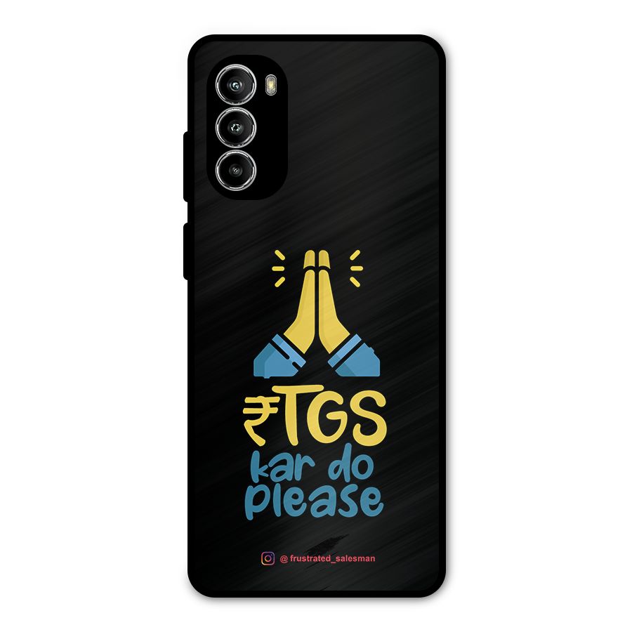 RTGS Kar Do Please Black Metal Back Case for Moto G52