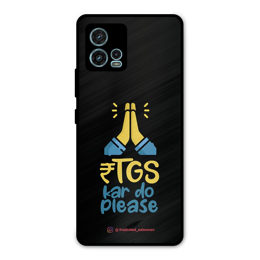 RTGS Kar Do Please Black Metal Back Case for Moto G72
