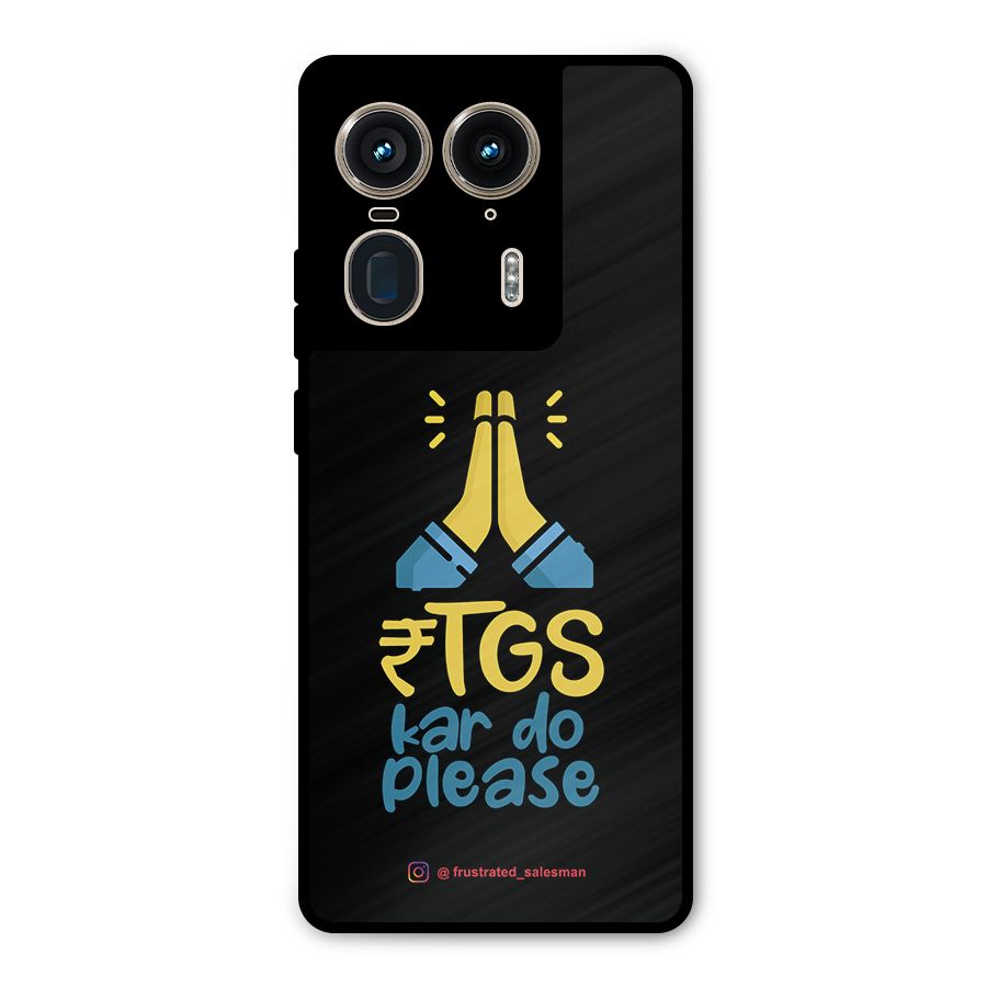 RTGS Kar Do Please Black Metal Back Case for Motorola Edge 50 Ultra