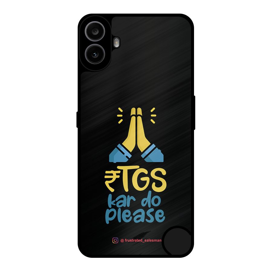 RTGS Kar Do Please Black Metal Back Case for Nothing CMF Phone 1