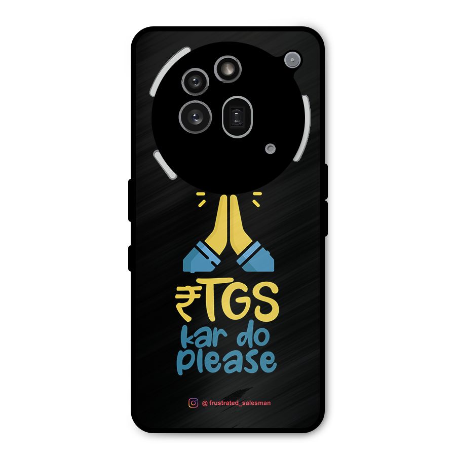 RTGS Kar Do Please Black Metal Back Case for Nothing Phone 3a Pro