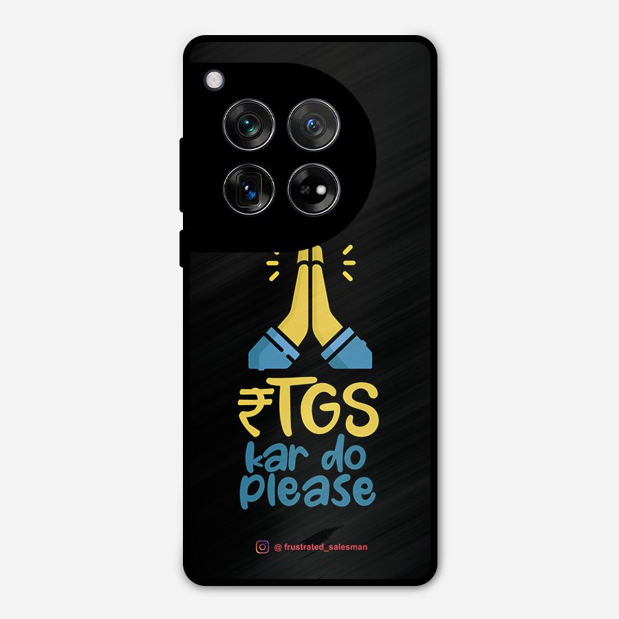 RTGS Kar Do Please Black Metal Back Case for OnePlus 12