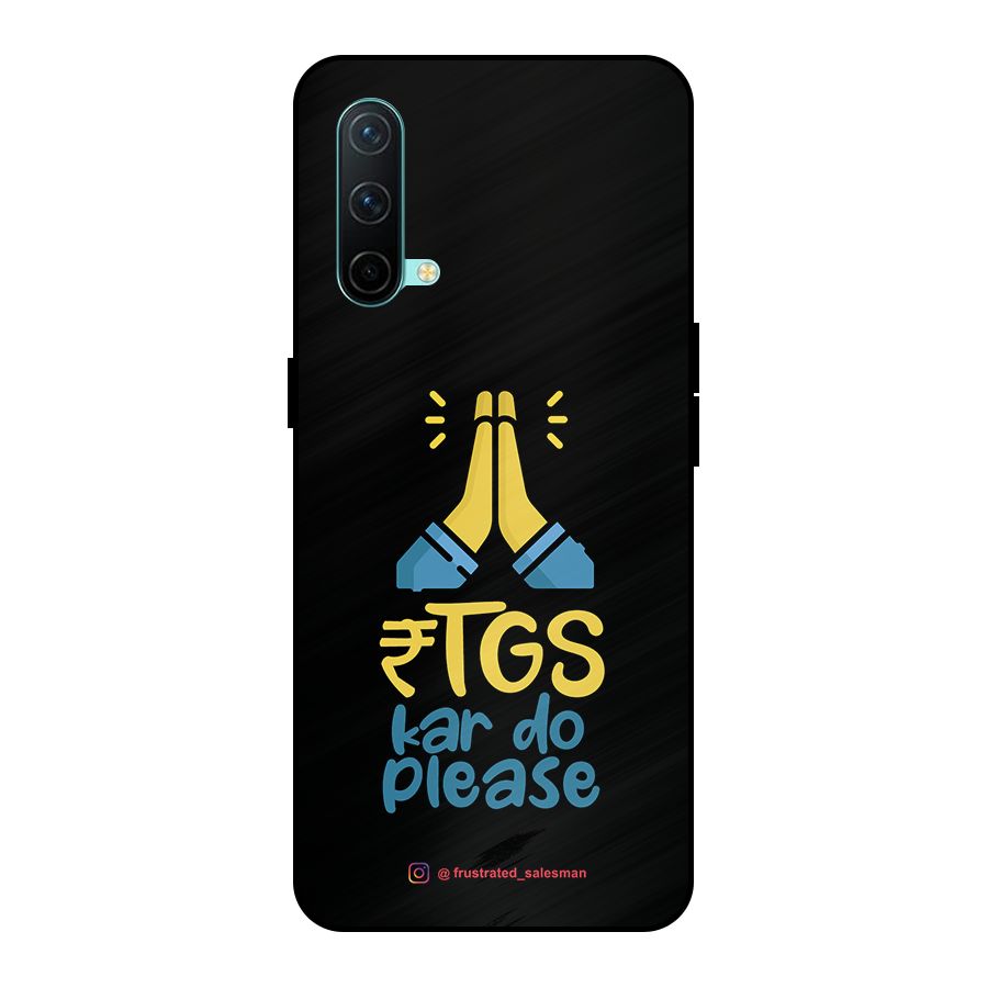 RTGS Kar Do Please Black Metal Back Case for OnePlus Nord CE 5G